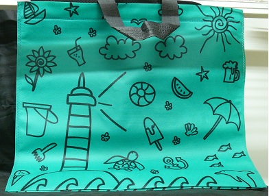 BOLSA  DE FRIZELINA ESTAMPADA